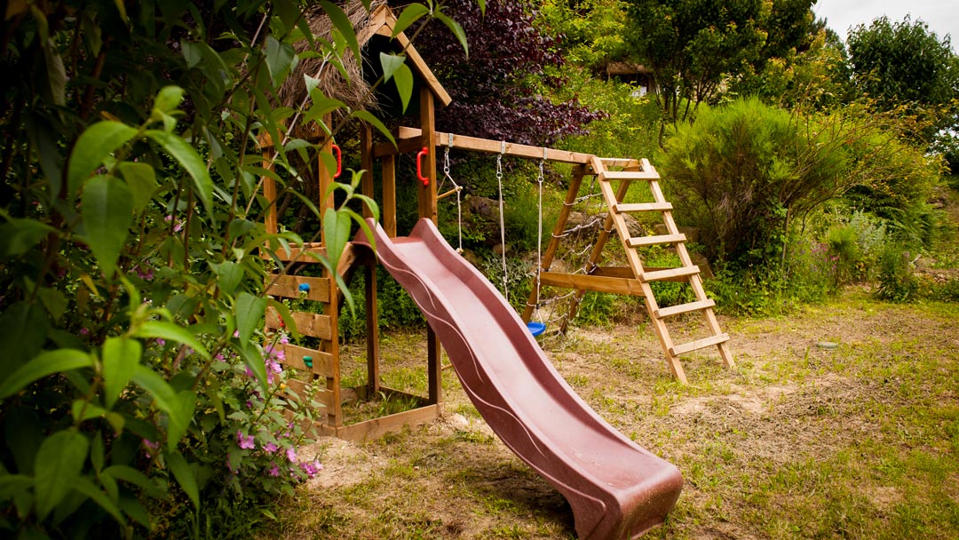 Portique bois jardin